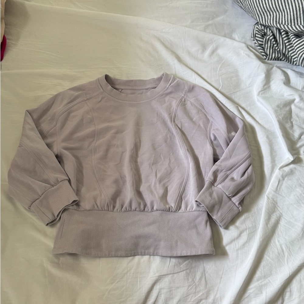 lululemon athletica Cropped Lavender Pullover Sweatshirt